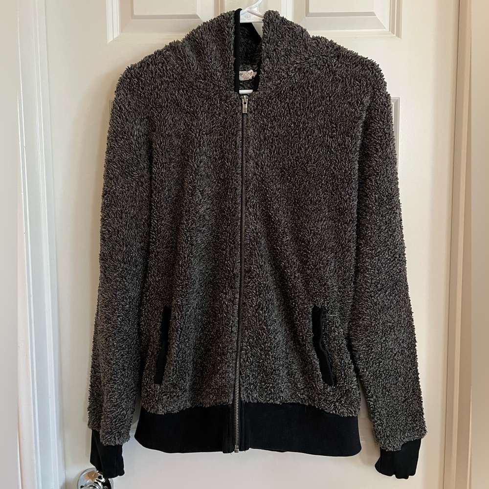 Roxy Black and Gray Fleece Hoodie